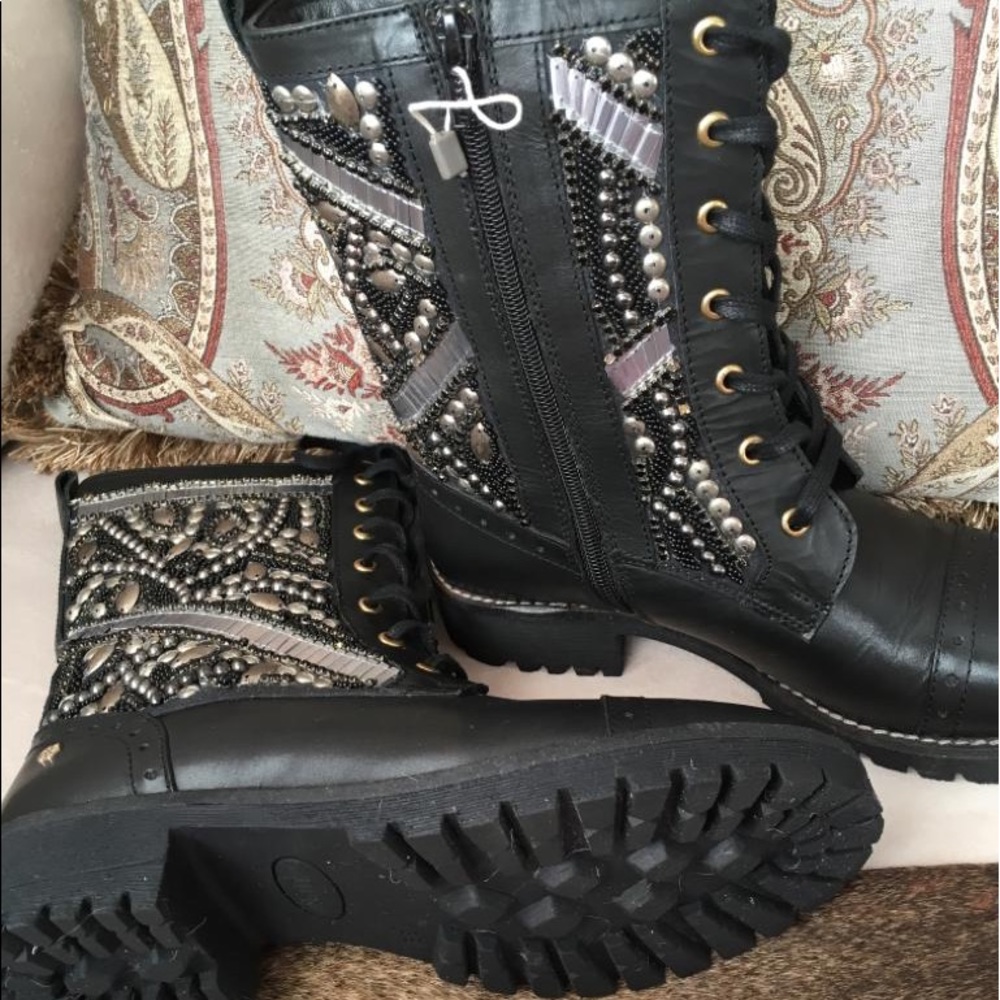 Leather booties